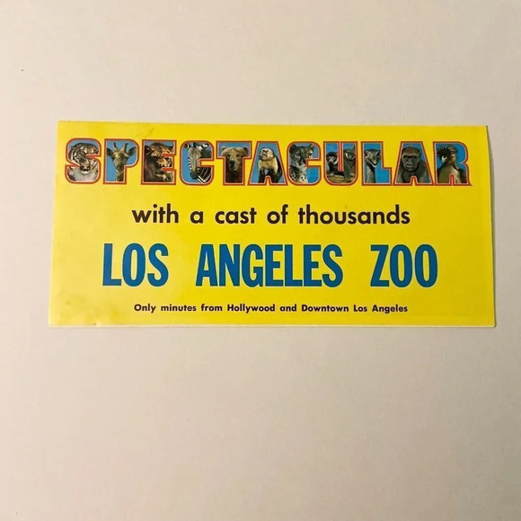 Vintage Los Angeles  Zoo Travel Guide Brochure California - Picture 10 of 10